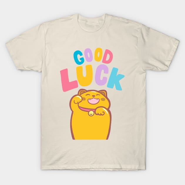 Lucky cat T-Shirt by Potato_pinkie_pie